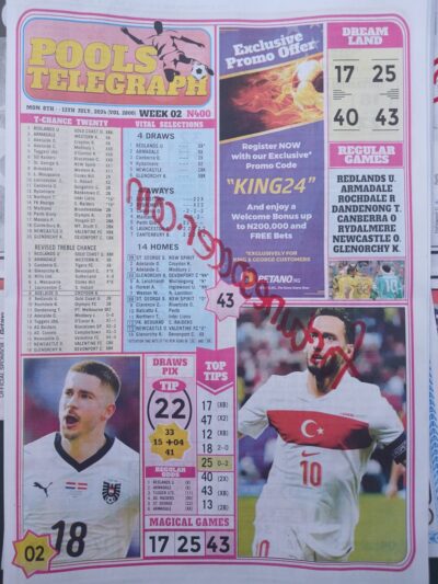 week 2 pools telegraph 2024 page 1