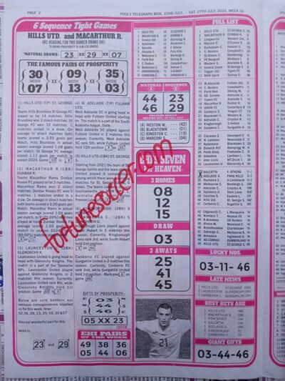 week 4 pools telegraph 2024 page 2