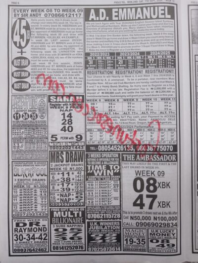 week 10 pools telegraph 2024 page 5