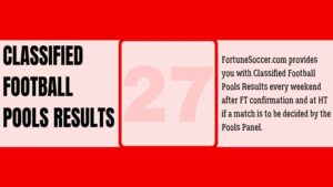 Football Result Pool Result This Week