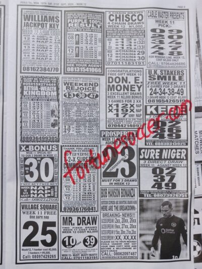 week 12 pools telegraph 2024 page 11