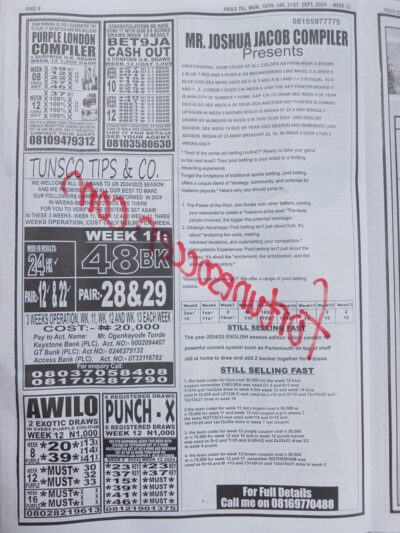 week 12 pools telegraph 2024 page 5
