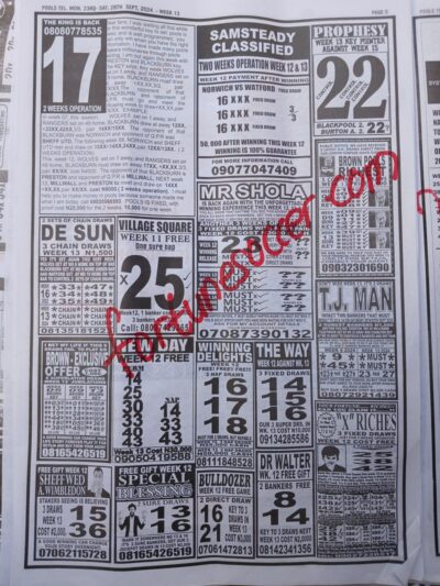 week 13 pools telegraph 2024 page 5