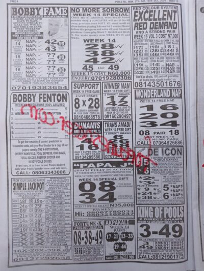week 15 pools telegraph 2024 page 4