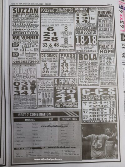 week 17 pools telegraph 2024 page 13