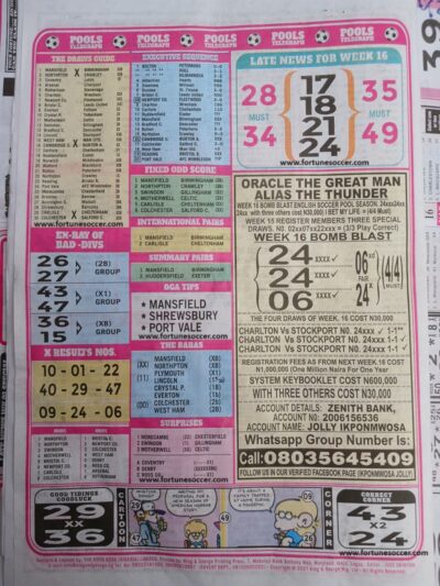 week 17 pools telegraph 2024 page 16