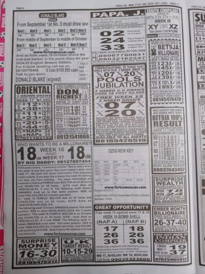 week 17 pools telegraph 2024 page 4