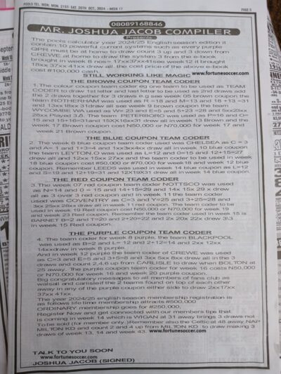 week 17 pools telegraph 2024 page 5