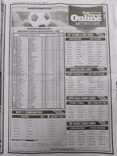 week 18 pools telegraph 2024 page 11