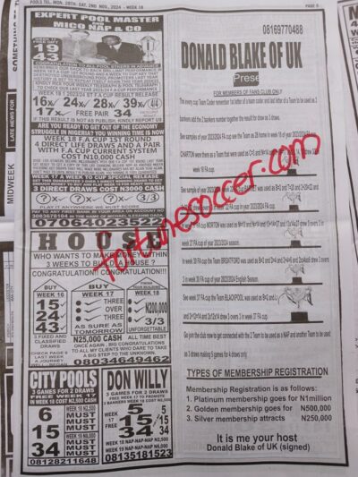 week 18 pools telegraph 2024 page 5