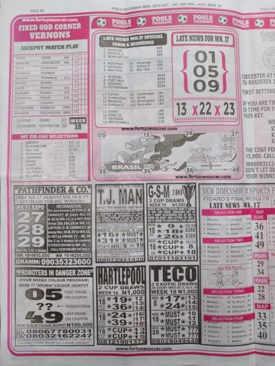 week 18 pools telegraph 2024 page 8