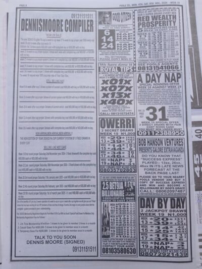 week 19 pools telegraph 2024 page 12
