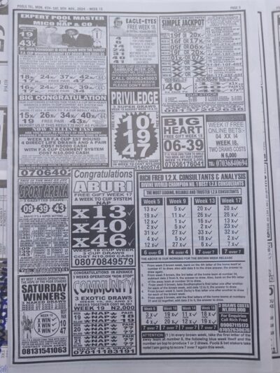 week 19 pools telegraph 2024 page 5