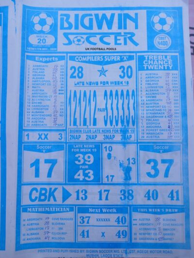 week 20 bigwin soccer 2024 page 1