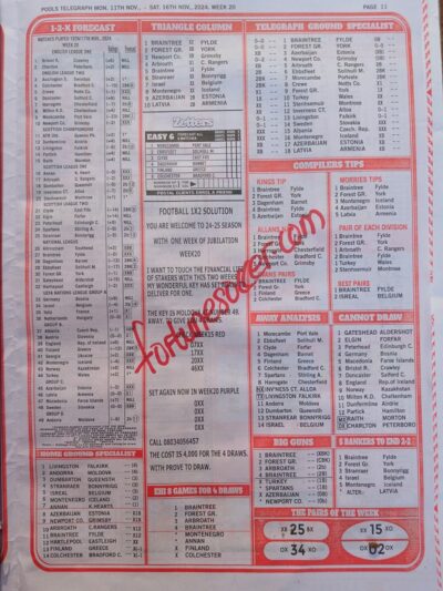 week 20 pools telegraph 2024 page 15