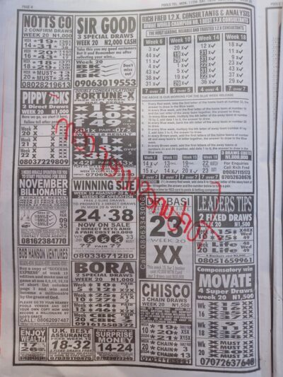 week 20 pools telegraph 2024 page 4