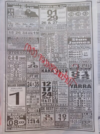 week 20 pools telegraph 2024 page 5