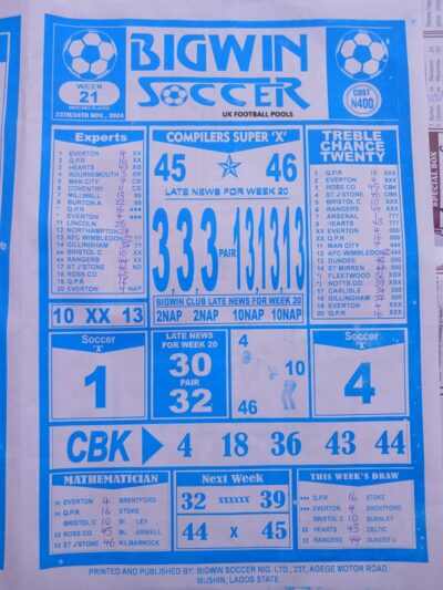 week 21 bigwin soccer 2024 page 1