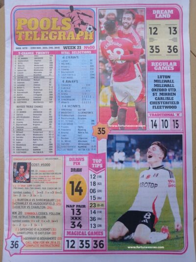 week 21 pools telegraph 2024 page 1