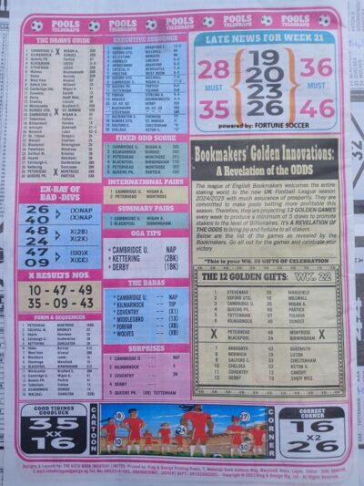 week 22 pools telegraph 2024 page 16
