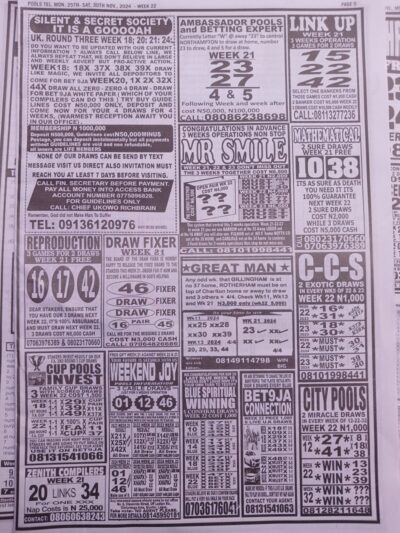 week 22 pools telegraph 2024 page 5