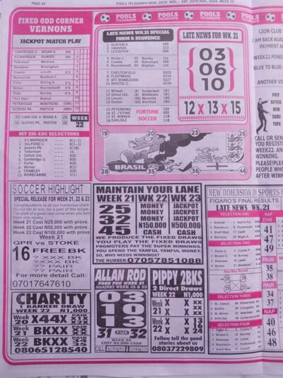 week 22 pools telegraph 2024 page 8
