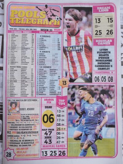week 23 pools telegraph 2024 page 1