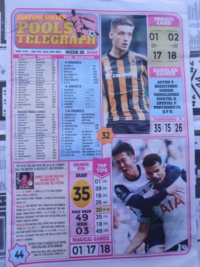 week 25 pools telegraph 2024 page 1