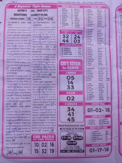week 25 pools telegraph 2024 page 2