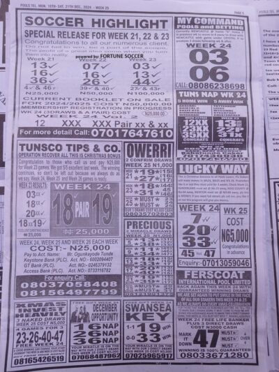 week 25 pools telegraph 2024 page 5