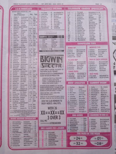 week 26 pools telegraph 2024 page 17