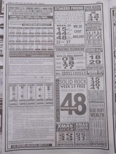 week 26 pools telegraph 2024 page 5