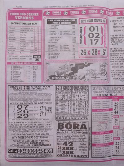 week 26 pools telegraph 2024 page 8