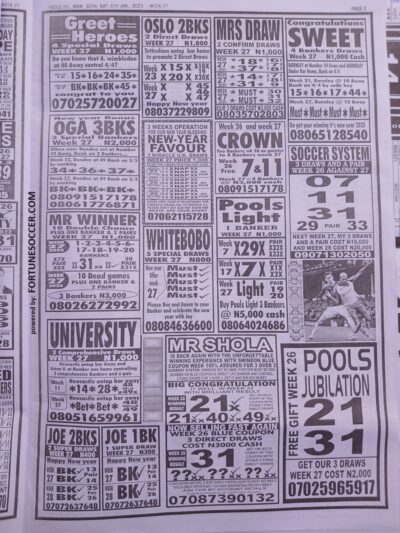week 27 pools telegraph 2025 page 9