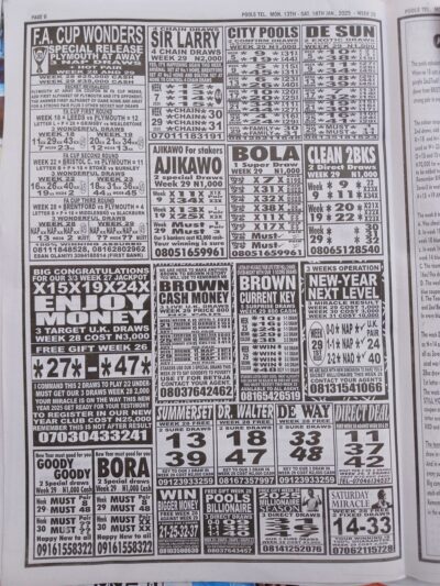 week 29 pools telegraph 2025 page 6