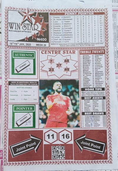 week 29 winstar 2025 page 1