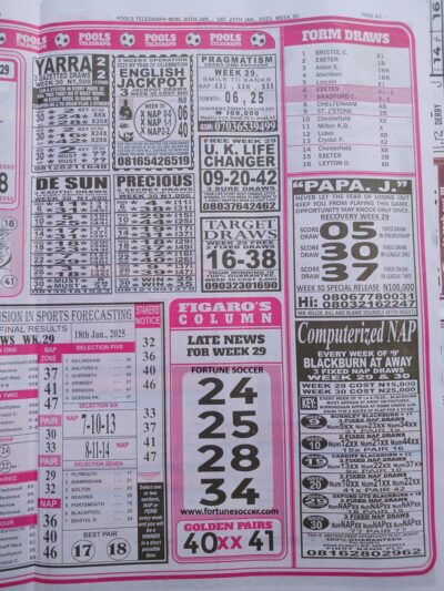 week 30 pools telegraph 2025 page 9
