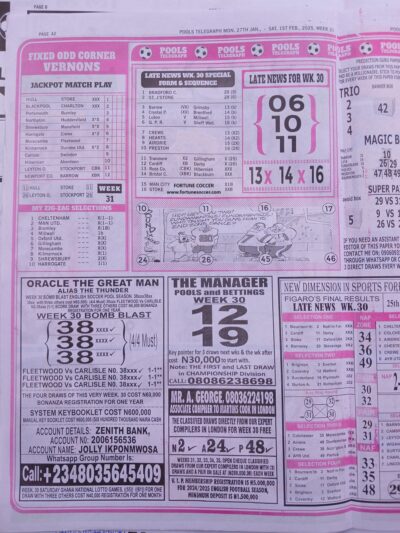 week 31 pools telegraph 2025 page 8