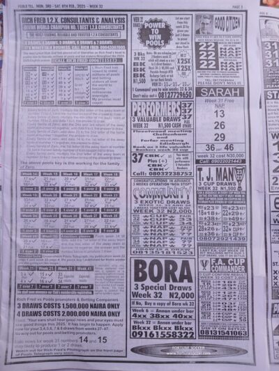 week 32 pools telegraph 2025 page 5