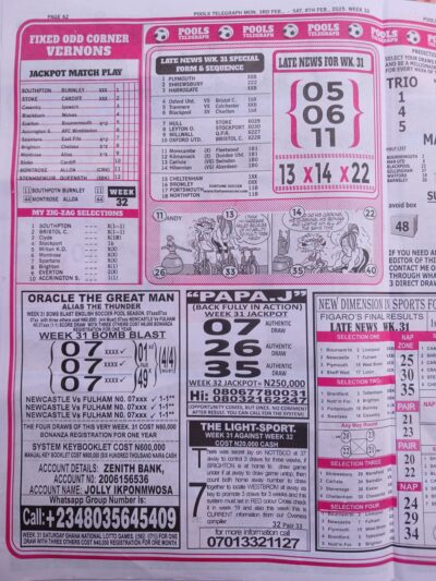 week 32 pools telegraph 2025 page 8