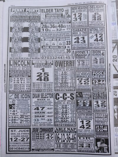 week 33 pools telegraph 2025 page 10