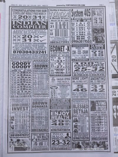 week 33 pools telegraph 2025 page 11