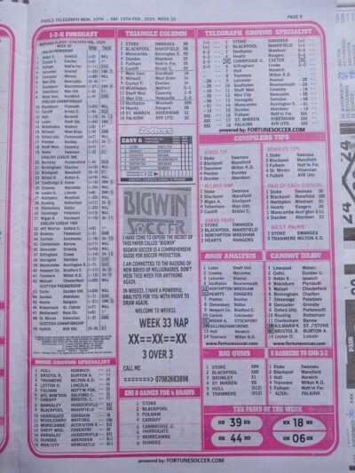 week 33 pools telegraph 2025 page 13