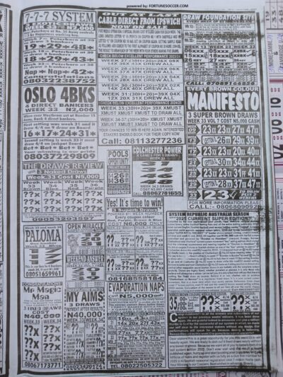 week 33 pools telegraph 2025 page 19