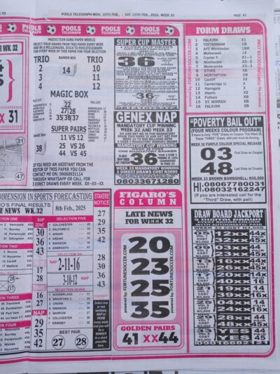 week 33 pools telegraph 2025 page 7