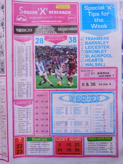 week 33 soccer x research 2025 page 1