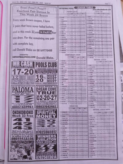 week 34 pools telegrapg 2025 page 13