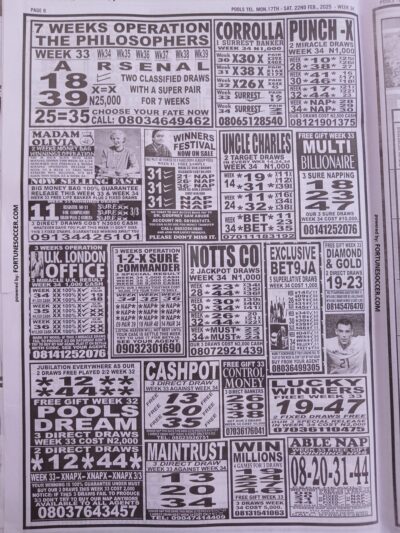 week 34 pools telegrapg 2025 page 5