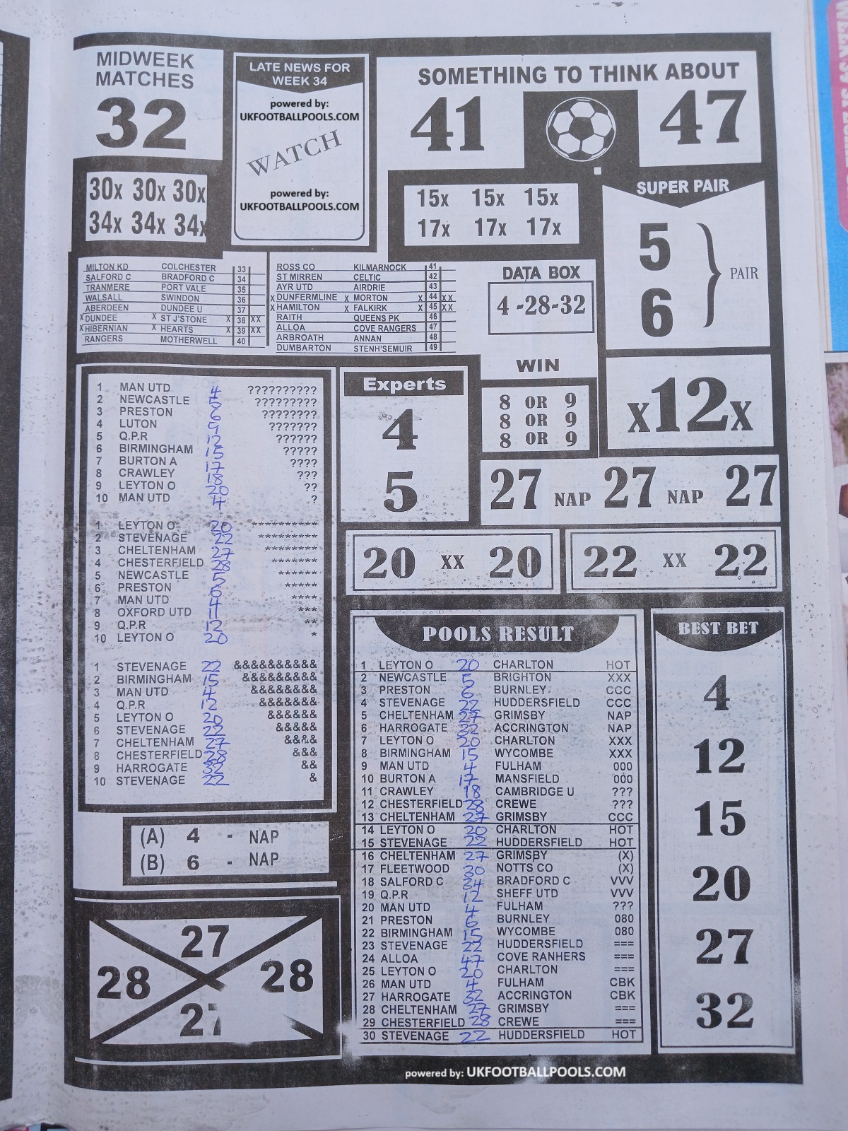 Week 35 rsk pool papers 2025 bob morton capital soccer