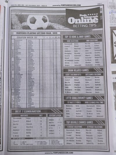 week 36 pools telegraph 2025 page 9